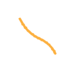 Yellow illustration of a millipede