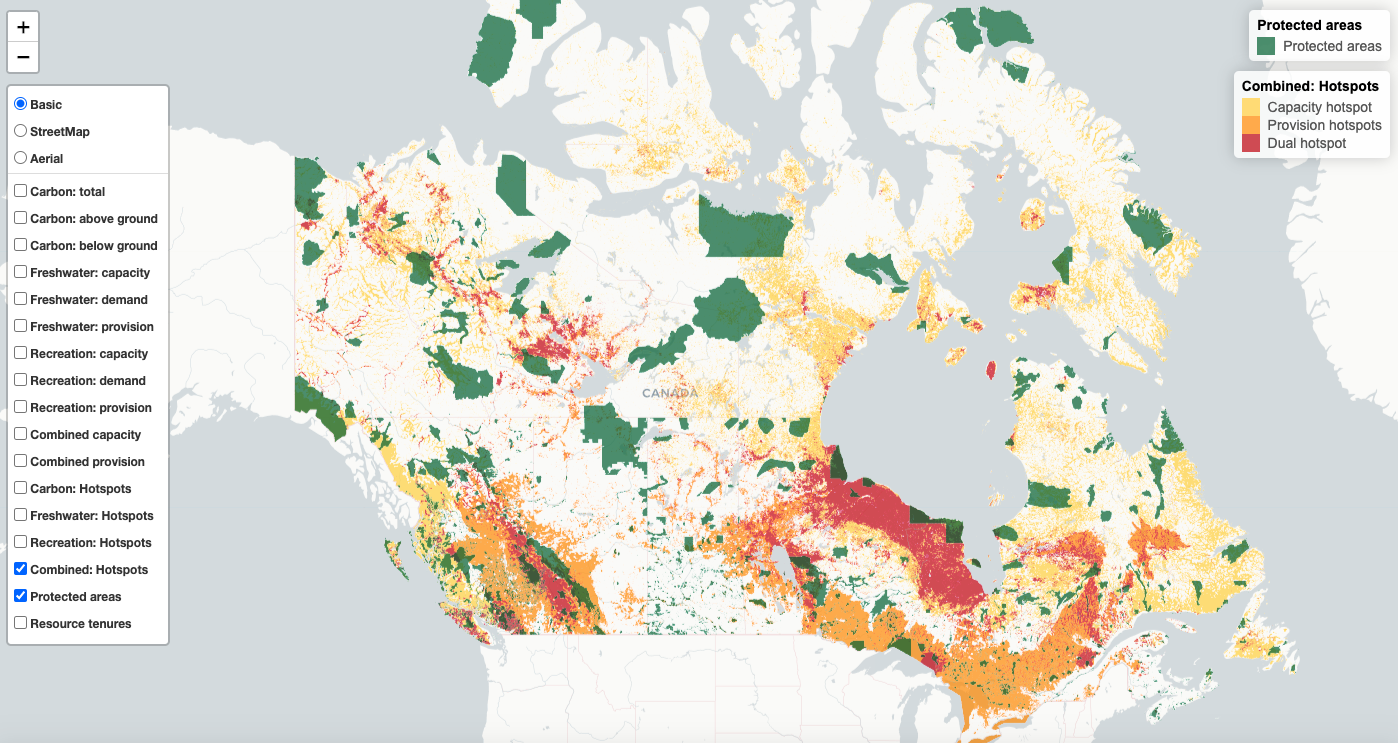 ecosystem hotspots and protected areas canada